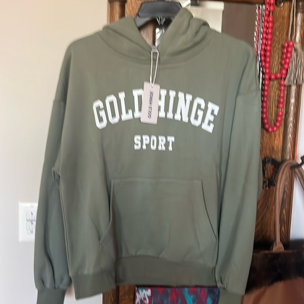 Gold Hinge Hoodie Olive Green
